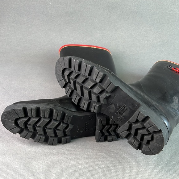 Gucci horsebit black and red rain boots. Size 37. - Picture 13 of 13